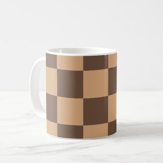 Vintag kontrolliert in Warm Browns Kaffeetasse (Vorderseite Links)