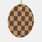 Vintag kontrolliert in Warm Browns Keramik Ornament (Rechts)
