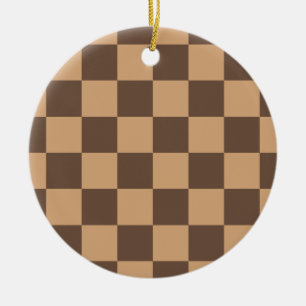 Vintag kontrolliert in Warm Browns Keramik Ornament