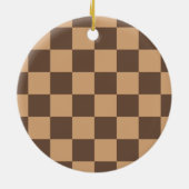 Vintag kontrolliert in Warm Browns Keramik Ornament (Hinten)