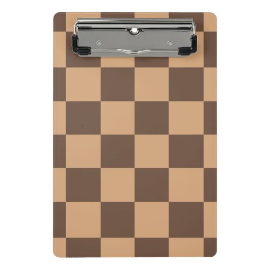 Vintag kontrolliert in Warm Browns Mini Klemmbrett (Vorderseite)