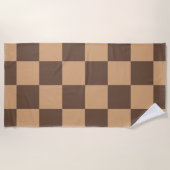 Vintag kontrolliert in Warm Browns Strandtuch (Vorderseite)