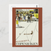 Vintag Kopenhagen Dänemark Ducks Travel Postkarte (Vorne/Hinten)