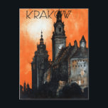 Vintag Krakau Polen Reisen Postkarte<br><div class="desc">Vintag Krakau Polen Reisen</div>