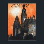 Vintag Krakau Polen Reisen Postkarte<br><div class="desc">Vintag Krakau Polen Reisen</div>