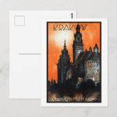 Vintag Krakau Polen Reisen Postkarte (Vorne/Hinten)