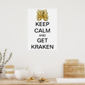 Vintag Kraken, Octopus Gamochonia, Ernst Haeckel Poster (Küche)