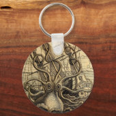 Vintag Kraken Print Schlüsselanhänger (Vorderseite)