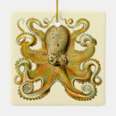 Vintag Kraken, Riesenoctopus von Ernst Haeckel Keramikornament (Rückseite)