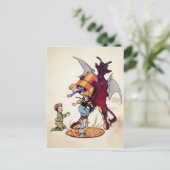 Vintag Krampus Devil Postkarte (Stehend Vorderseite)