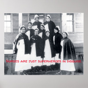 Vintag - Krankenschwestern sind Superhelden in Dec Poster