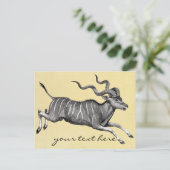 Vintag Kudu Postcard Postkarte (Stehend Vorderseite)