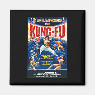 Vintag Kungfu Karate Bjj Martial Arts Movie Retro Magnet