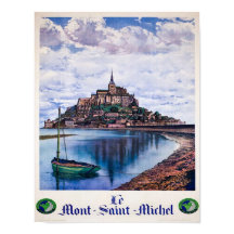 Vintag L.Pecheuy 1930 Mont Daint Michel Travel