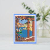 Vintag La Cote D'azur Postkarte (Stehend Vorderseite)