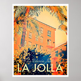 Vintag La Valencia Hotel Travel Poster