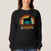 Vintag Labrador Hund Mama Sunset Sweatshirt (Vorderseite)