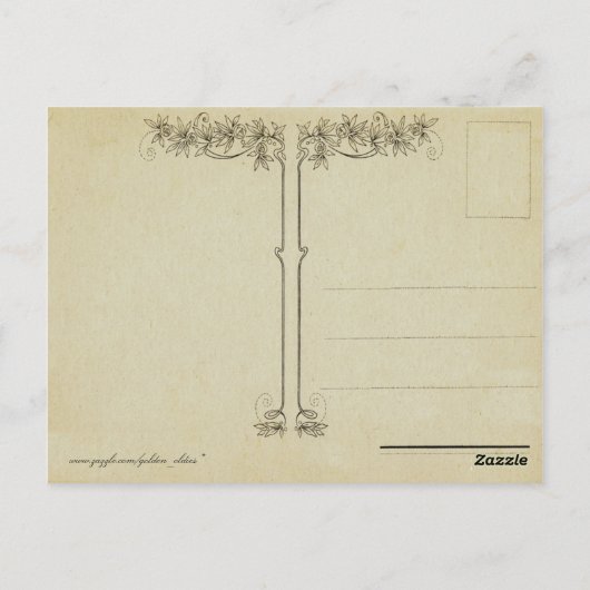 Vintag Labrador Postkarte (Rückseite)