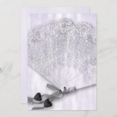 Vintag Lace Fan Wedding Einladung (Vorne/Hinten)