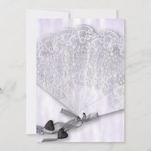 Vintag Lace Fan Wedding Einladung