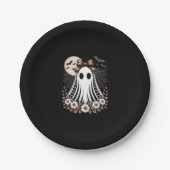 Vintag Lace Ghost Halloween Pappteller (Vorderseite)