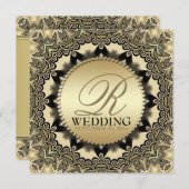 Vintag Lace Golden Wedding Party - Einladung (Vorne/Hinten)