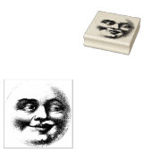 Vintag lächelnd Mondgesicht Gummistempel (Stempel)
