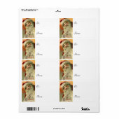 Vintag lächelnd Weihnachts-Geschenketiketten (Vorne)