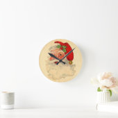 Vintag lächelnd Weihnachts-Weihnachtsgeschenk-Gege Runde Wanduhr (Zuhause)
