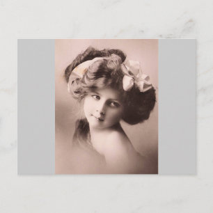 Vintag Lady Circa 1900 Postkarte