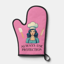 Vintag Lady Funny Oven Mitt Ofenhandschuh
