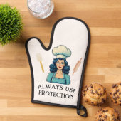 Vintag Lady Funny Oven Mitt Ofenhandschuh (Oben unten)