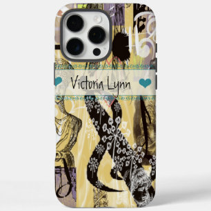 Vintag Ladys Musical Notes iPhone 16 Pro Max Hülle