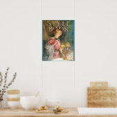 Vintag Ladys Zuhause Journal Poster (Küche)