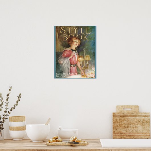 Vintag Ladys Zuhause Journal Poster (Küche)