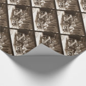 Vintag LaFrance Fire Motor 1928 Geschenkpapier (Ecke)