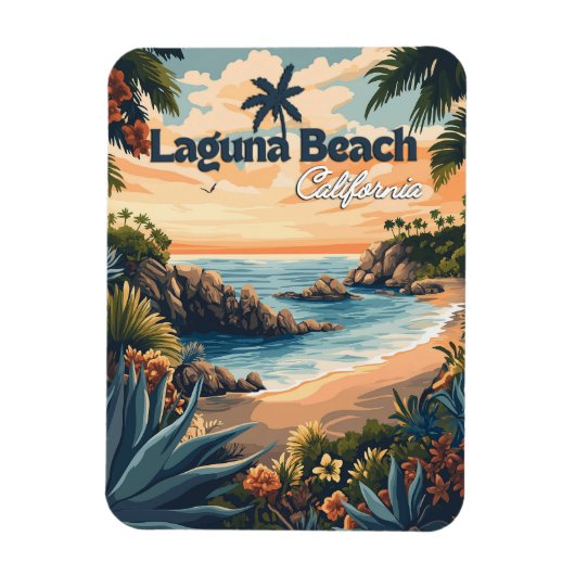 Vintag Laguna Beach California Magnet (Vertikal)