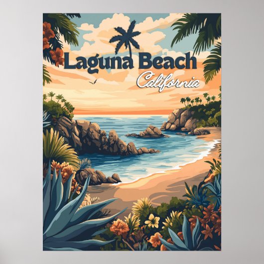 Vintag Laguna Beach California Poster (Vorne)