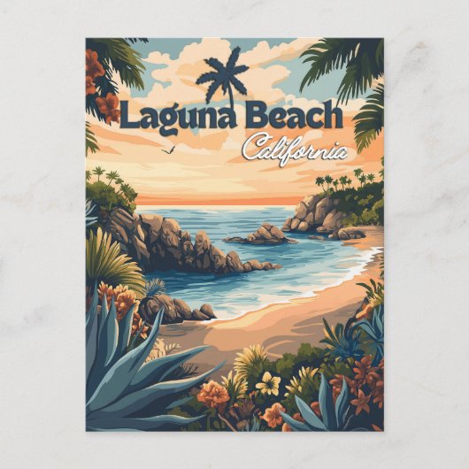 Vintag Laguna Beach California Postkarte (Vorderseite)