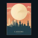 Vintag Lahore Pakistan Badshahi Travel Aquarell Postkarte<br><div class="desc">Vintag,  Retro,  Reisen,  modern,  Aquarell,  Classic,  Badshahi,  Lahore,  Pakistan,  Wazir Khan, </div>