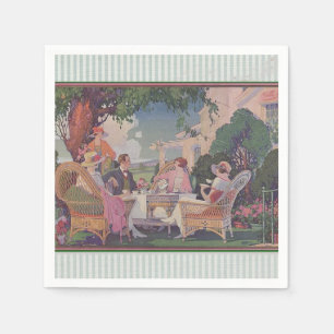 Vintag Laichen Ansammlung Cocktail Napkins Serviette