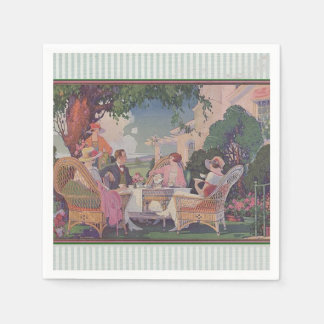 Vintag Laichen Ansammlung Cocktail Napkins Serviette