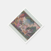 Vintag Laichen Ansammlung Cocktail Napkins Serviette (Ecke)