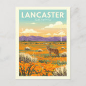Vintag Lancaster California Postkarte (Vorderseite)
