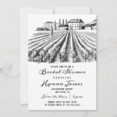 Vintag Landweinhof Brautparty Einladung (Vorderseite)