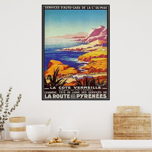 Vintag Languedoc-Rousillon, Frankreich - Poster (Küche)