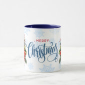 Vintag Lantern Poinsettia Christmas Bouquet Tasse (Zentrum)