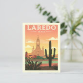 Vintag Laredo Texas Postkarte (Stehend Vorderseite)