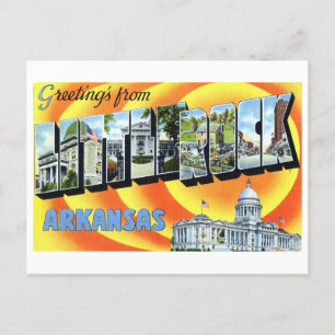 Vintag Large Letter Little Rock Arkansas Travel Postkarte