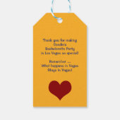 Vintag Las Vegas Bachelorette Weekend Party Geschenkanhänger (Rückseite)